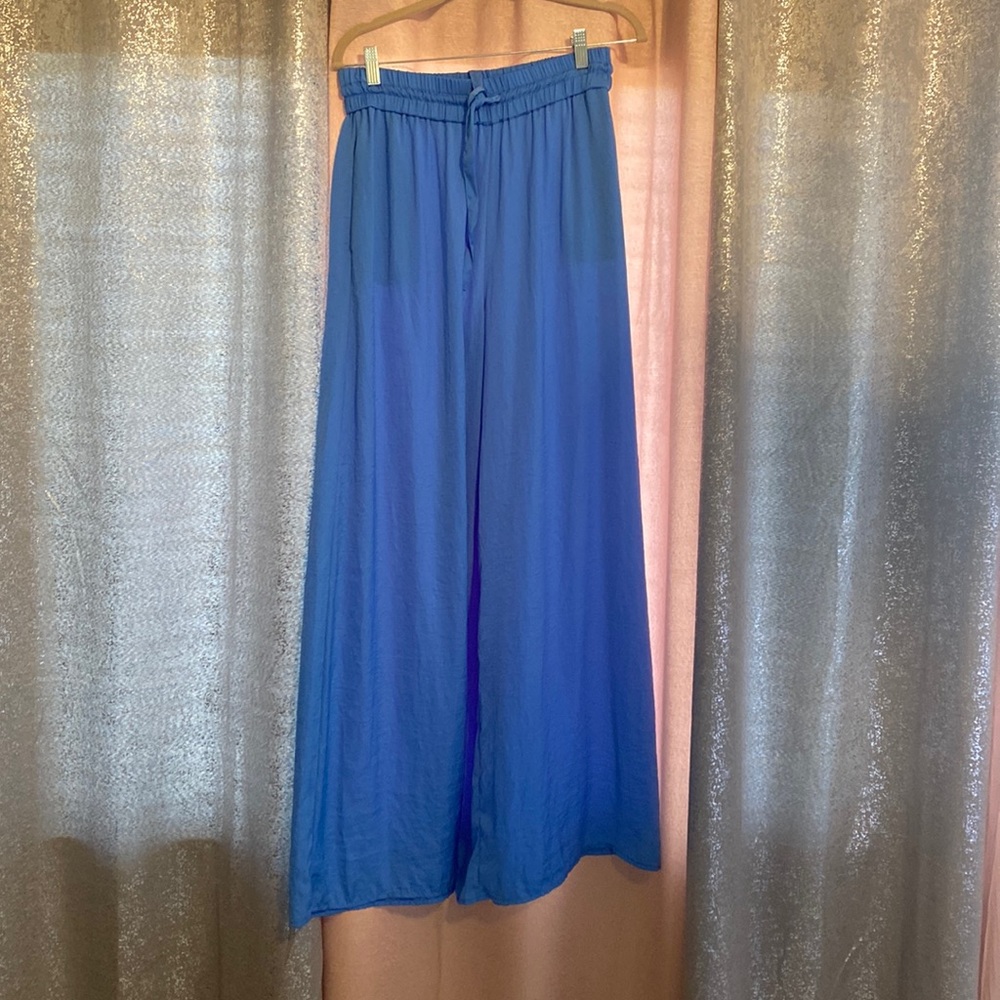 Blue Zara palazzo pants